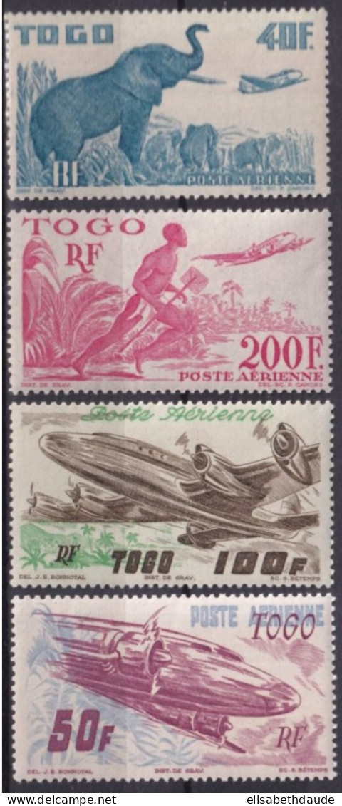 TOGO - 1947 - POSTE AERIENNE YVERT N° PA17/20 ** MNH - COTE = 46 EUR.  - - Ungebraucht