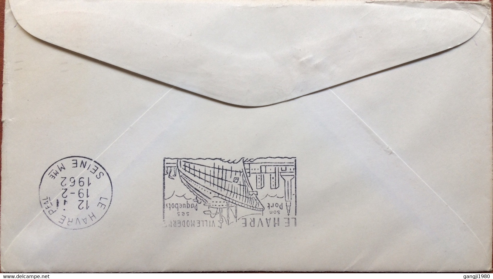 USA -FRANCE -1962, USED COVER, PICTURE CACHET,  ”FRANCE” WORLD LARGEST SHIP,MAIDEN VOYAGE, LE HAVRE PAQUEBOTS ! MAIDEN V - Briefe U. Dokumente