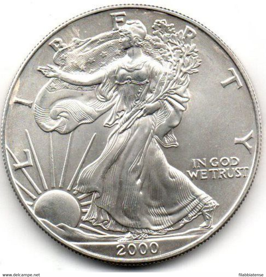 2000 - Stati Uniti 1 Dollar Argento  - Oncia Eagle      ---- - Conmemorativas