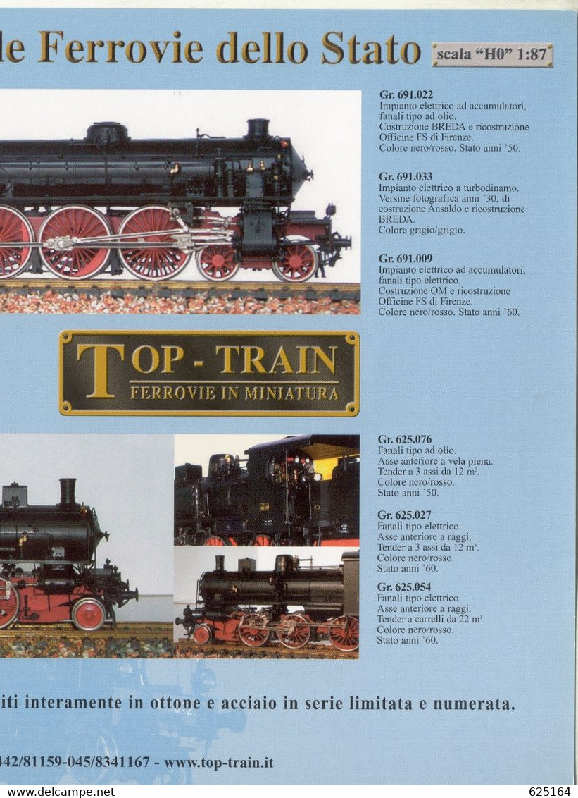 Catalogue TOP-TRAIN 2000 Novità Foglio Informativo Locomotive FS 691 E 625 - En Italien - Sin Clasificación