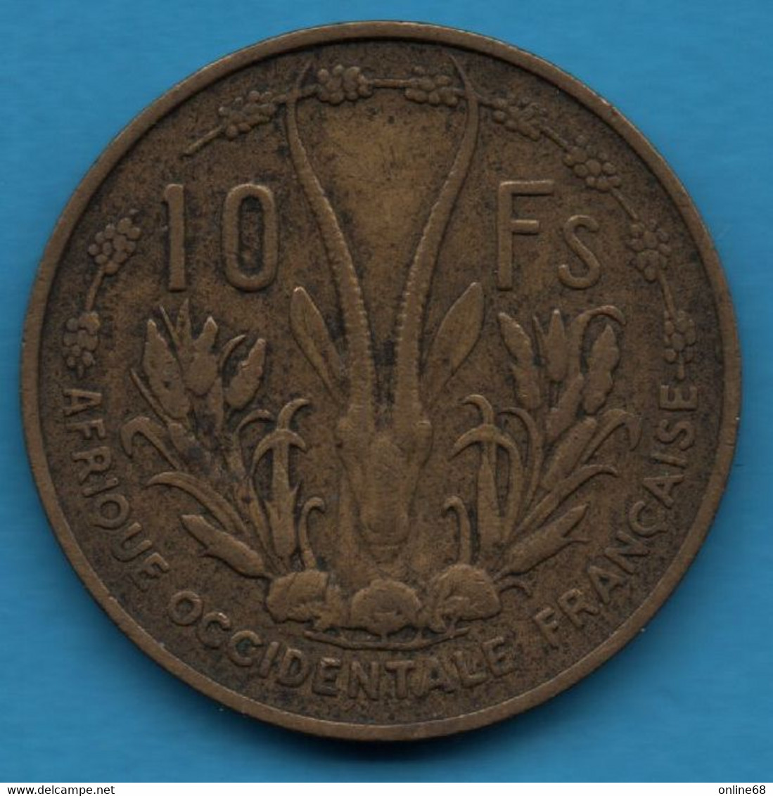 Afrique Occidentale Française 10 FRANCS 1956 KM# 6 Gazelle - Frans-West-Afrika