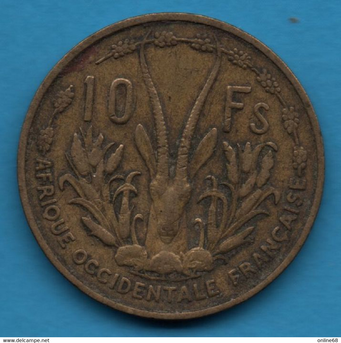 Afrique Occidentale Française 10 FRANCS 1956 KM# 6 Gazelle - French West Africa