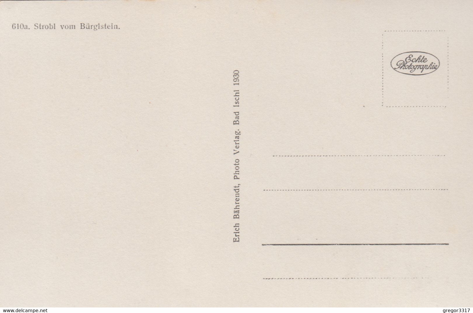 C474) STROBL Vom BÜRGLSTEIN - Alt !! 1930 - Strobl