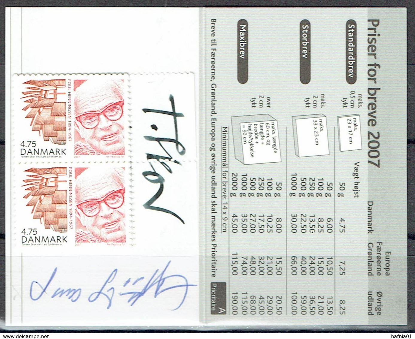 Lars Sjööblom. Denmark 2007.  Personalities. Michel 1477 MH. MNH. Signed. - Markenheftchen