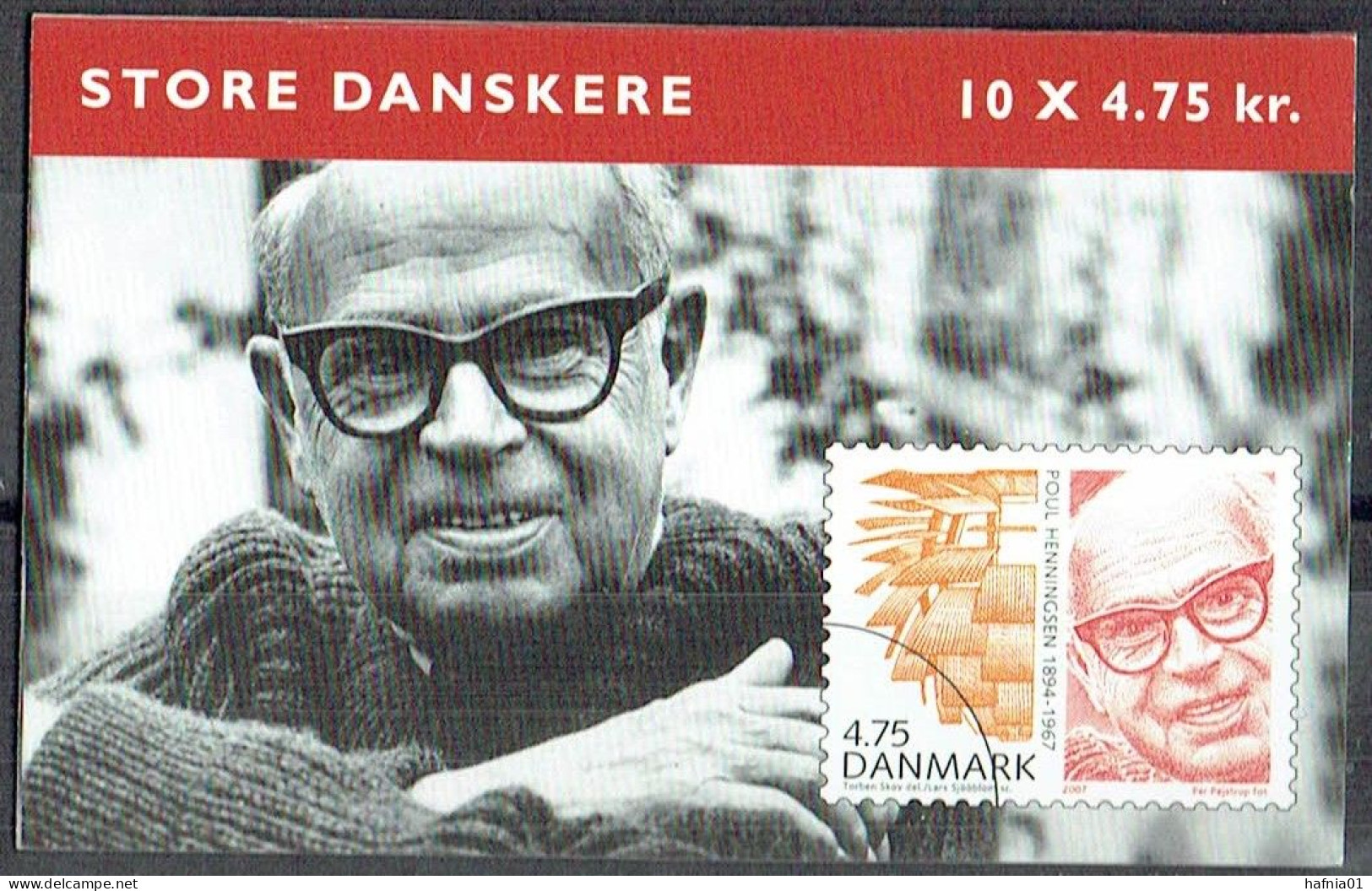 Lars Sjööblom. Denmark 2007.  Personalities. Michel 1477 MH. MNH. Signed. - Markenheftchen