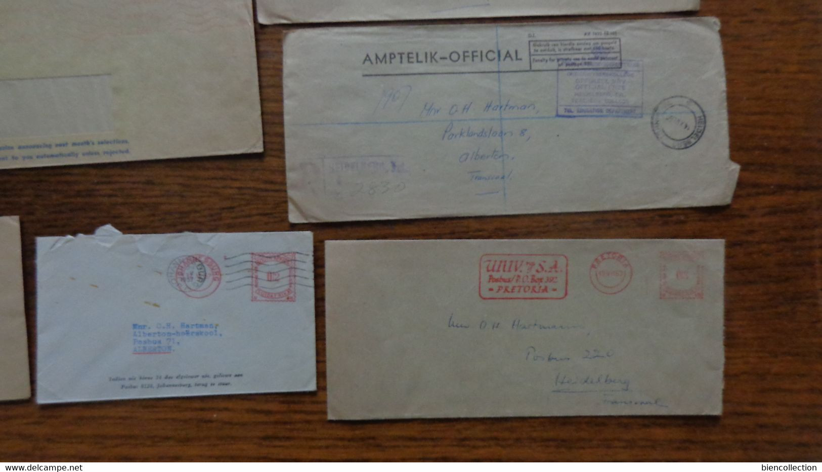 Afrique Du Sud ; 65 Enveloppes Avec Diverses Oblitérations Mécaniques Ou De Franchises. 65 Covers With Cancelations - Covers & Documents