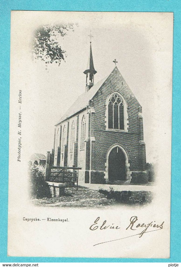 * Kaprijke - Caprijcke (Meetjesland - Oost Vlaanderen) * (Phototypie R. Heysse Eeklo) Kleemkapel, Chapelle, Rare, Unique - Kaprijke