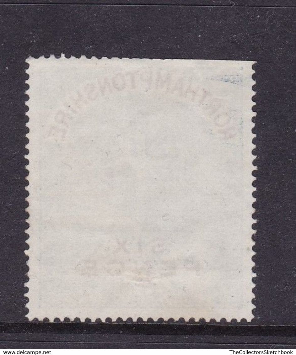 GB Fiscal/ Revenue Stamp.  Northamptonshire 6d Blue And Carmine. Barefoot 9 - Revenue Stamps