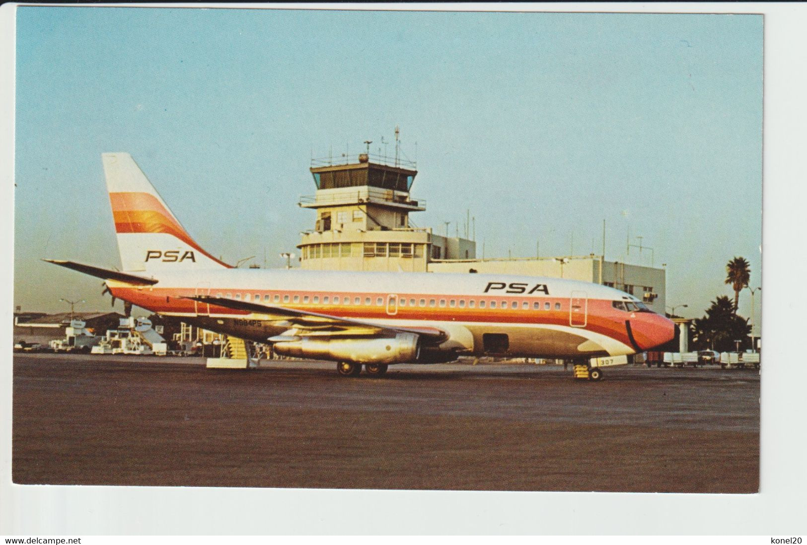 Vintage Pc Pacific SouthWest Airlines Boeing 737-214 Aircraft - 1919-1938: Entre Guerres