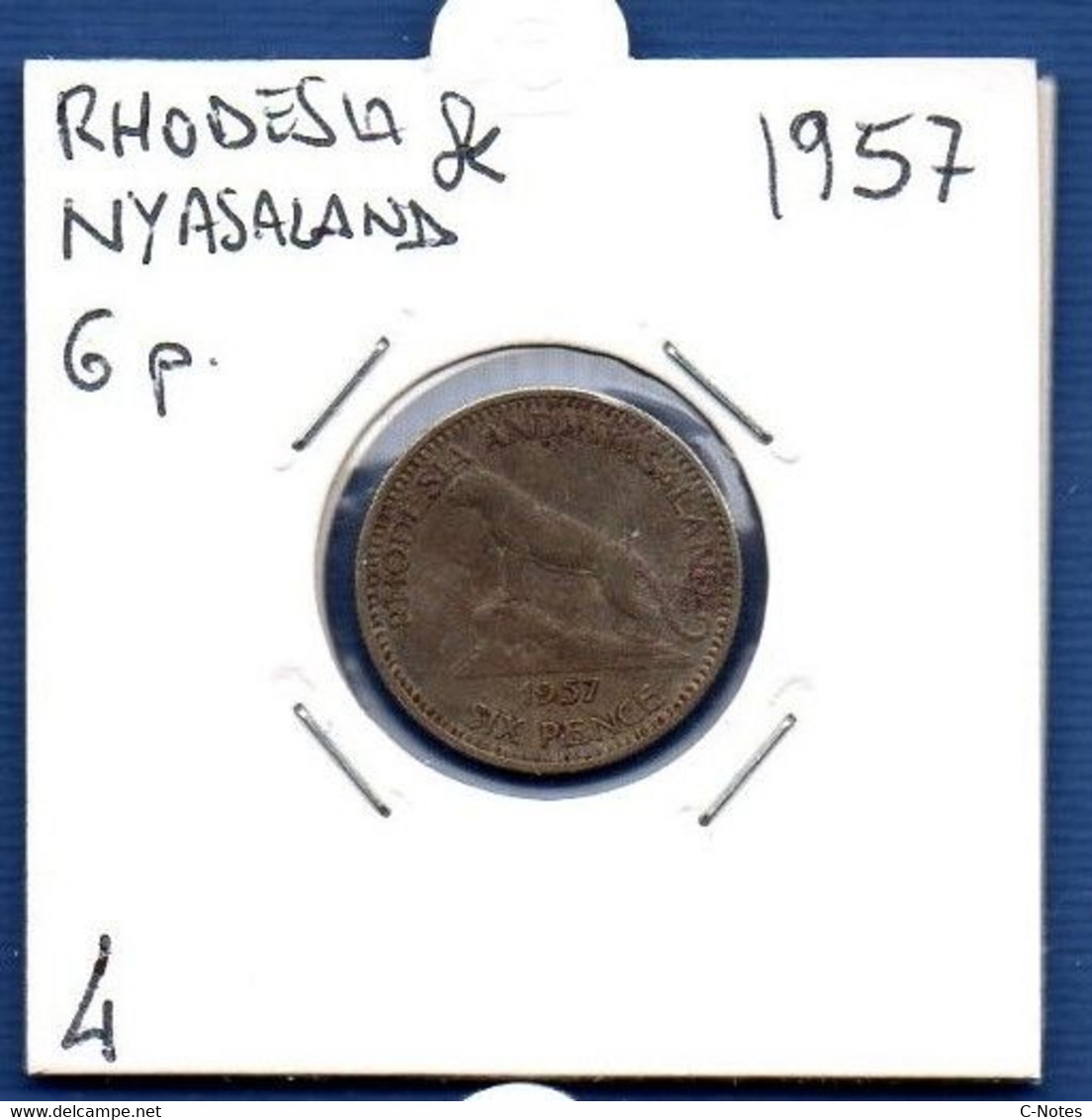 RHODESIA AND NYASALAND - 6 Pence 1957  -  See Photos - Km 4 - Rhodésie