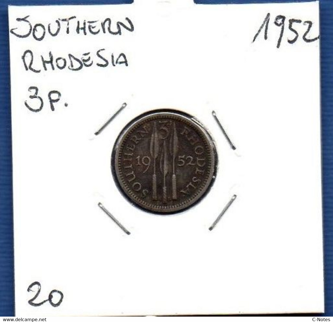 SOUTHERN RHODESIA - 3 Pence 1952  -  See Photos - Km 20 - Rhodesia