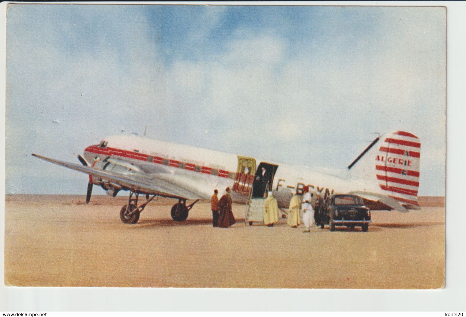 Vintage Pc Air Algerie Airlines Douglas Dc-3 Aircraft - 1919-1938: Entre Guerres