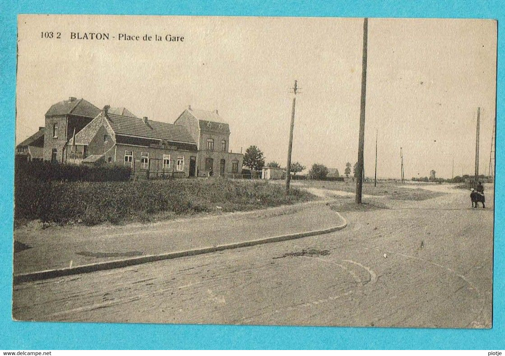 * Blaton - Bernissart (Hainaut - La Wallonie) * (Bibliothèque Des Gares SAIA, Nr 103 2) Place De La Gare, Old, Rare - Bernissart