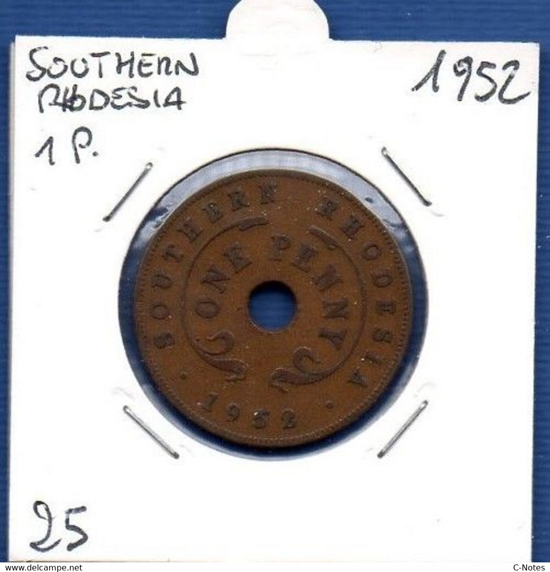 SOUTHERN RHODESIA - 1 Penny 1952  -  See Photos - Km 25 - Rhodésie