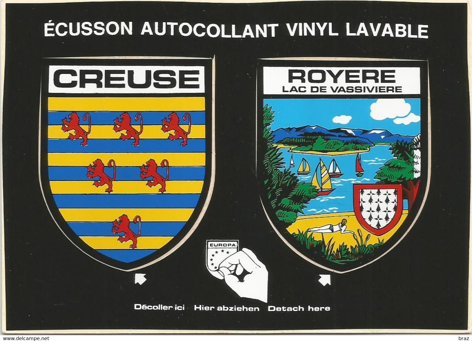 CPM Creuse Royere  (blason Autocollant) - Royere