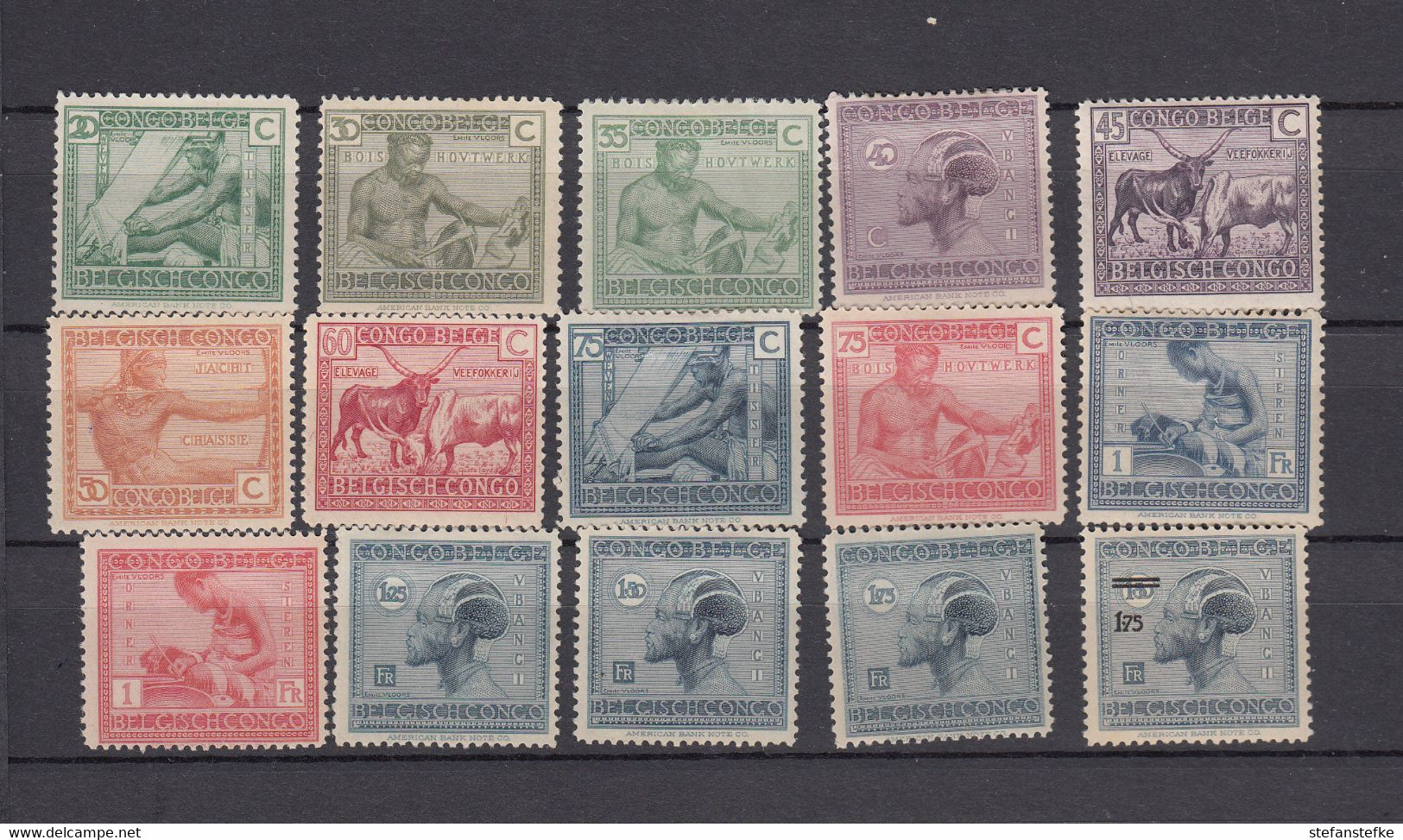 Congo Belge Ocb Nr: 118 - 131 + 134 * MH  (zie Scan) - Unused Stamps