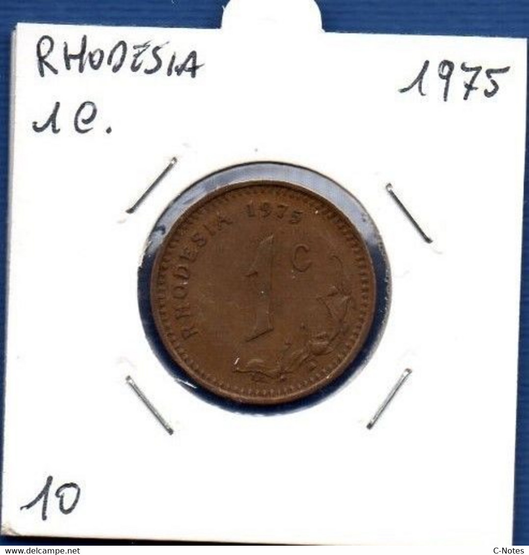 RHODESIA - 1 Cent 1973  -  See Photos - Km 10 - Rhodesia