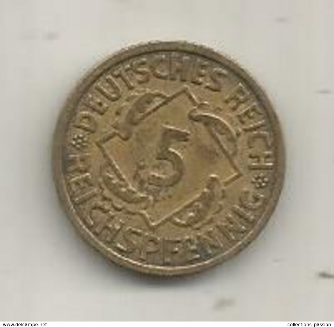 MONNAIE, ALLEMAGNE,5 Reichspfennig 1935 A - 5 Reichspfennig