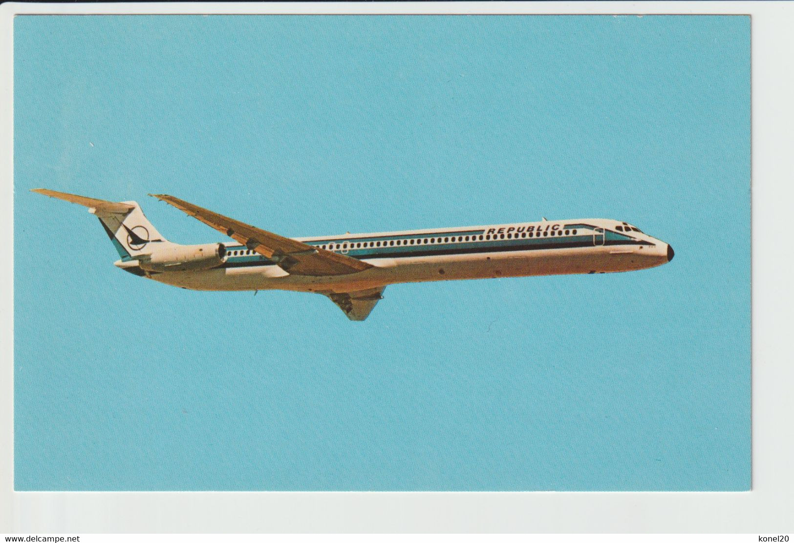 Vintage Pc Republic Airlines Douglas Dc-9-80 Aircraft - 1919-1938: Entre Guerres