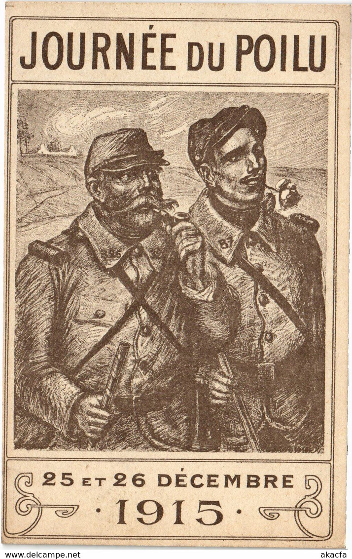 PC JOURNEE DU POILU 1915 POLITICS, PROPAGANDA, SATIRE (a29986) - Satira