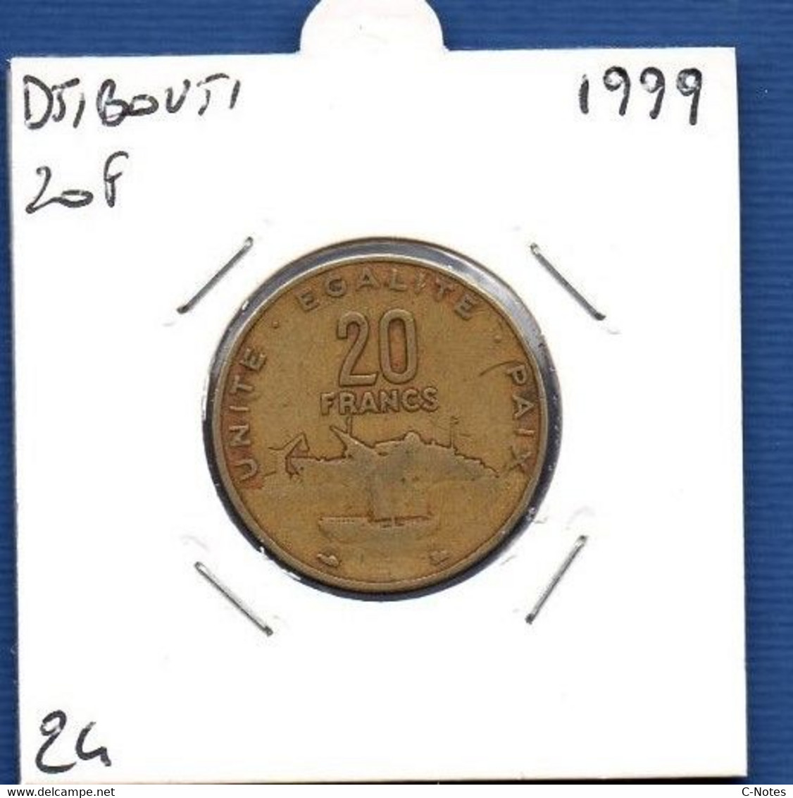 DJIBOUTI - 20 Francs 1999 -  See Photos -  Km 24 - Gibuti