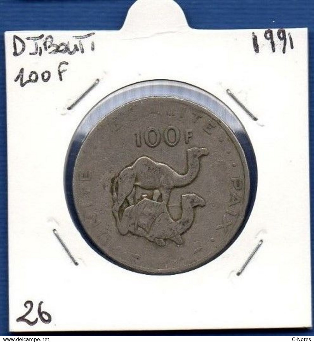 DJIBOUTI - 100 Francs 1991 -  See Photos -  Km 26 - Dschibuti