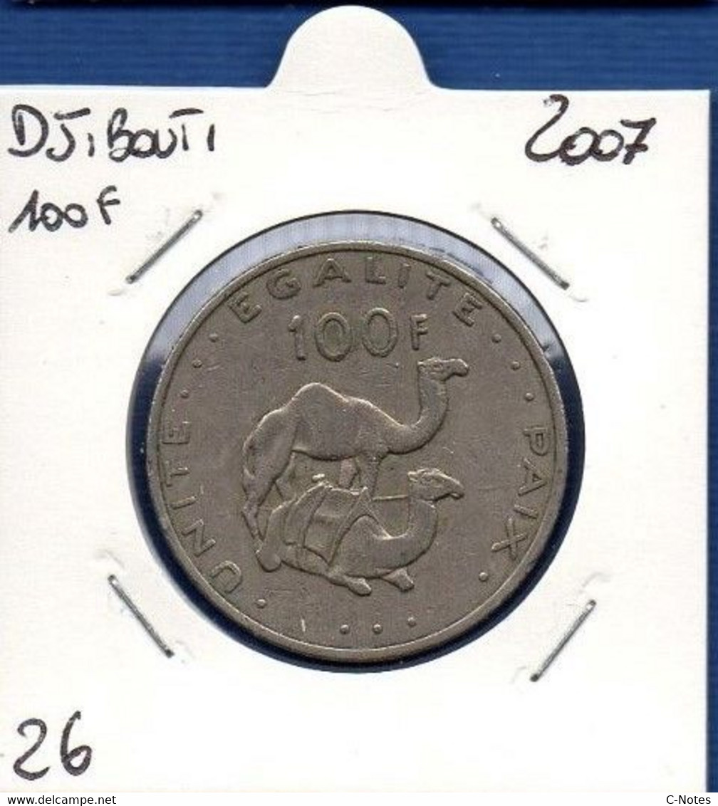 DJIBOUTI - 100 Francs 2007 -  See Photos -  Km 26 - Dschibuti