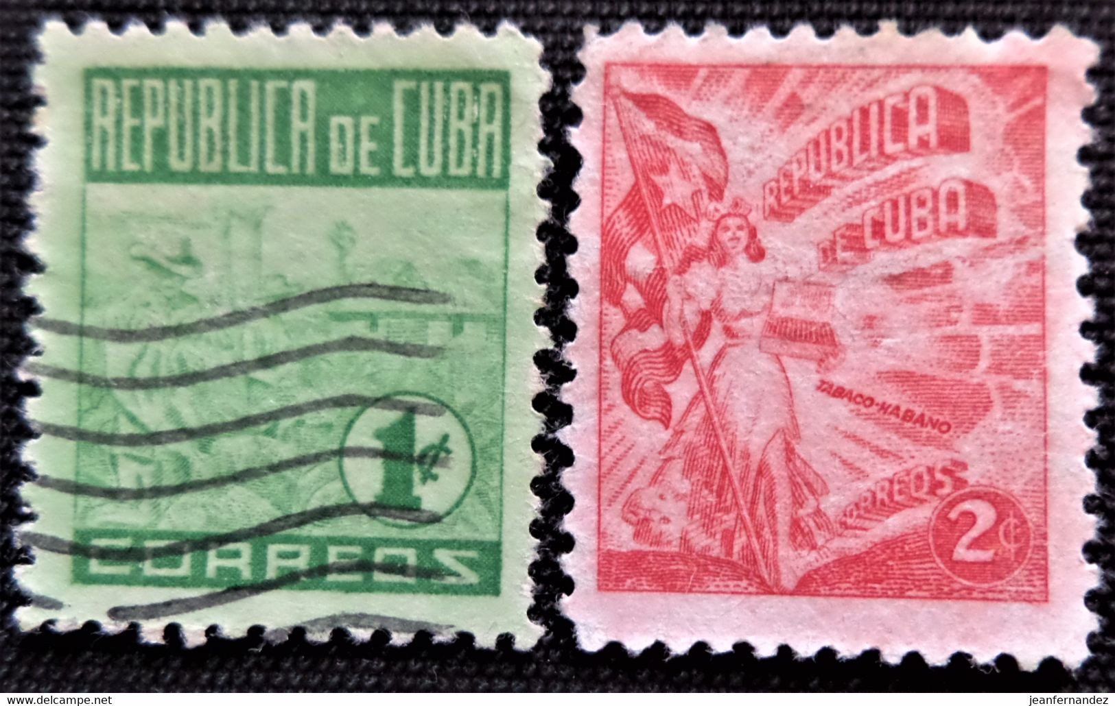 Timbres De Cuba 1948 -1950 Havana Tobacco Industry Y&T N° 314 Et 315 - Gebraucht
