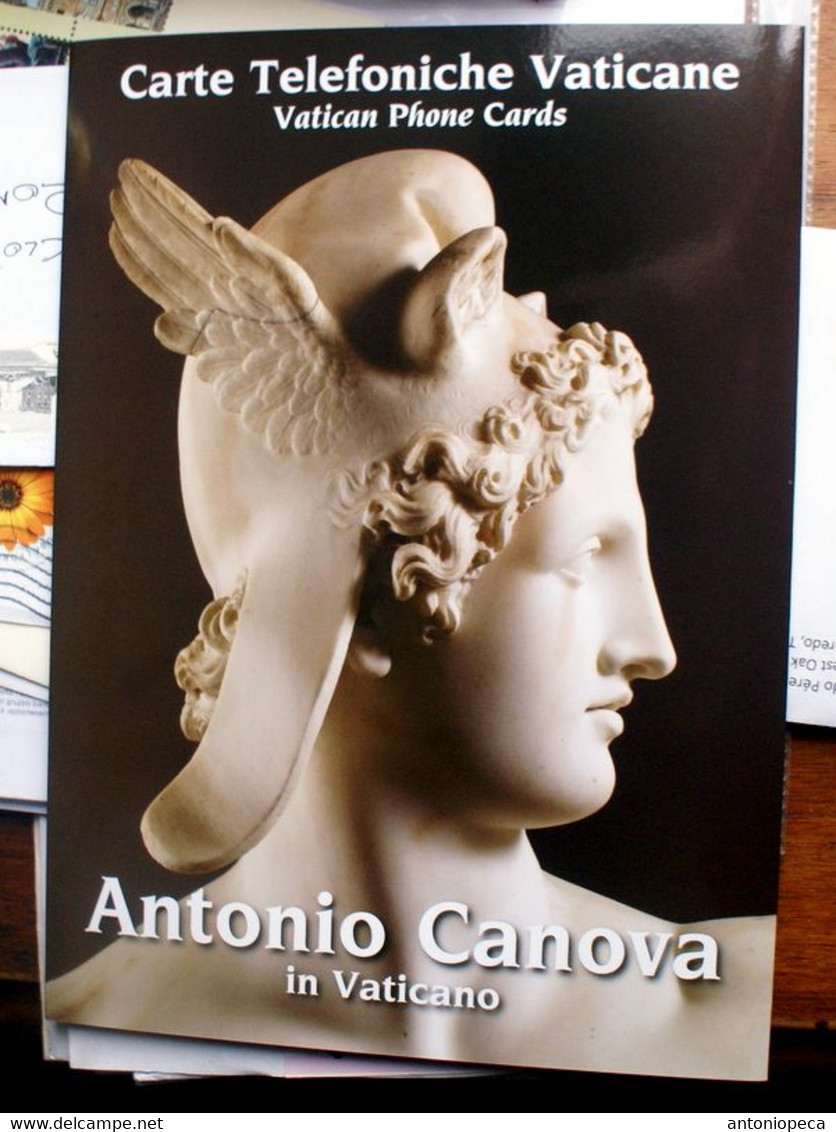 VATICAN 2022, FOLDER "ANTONIO CANOVA", 4 VATICAN TELEPHONE CARDS - Vatikan