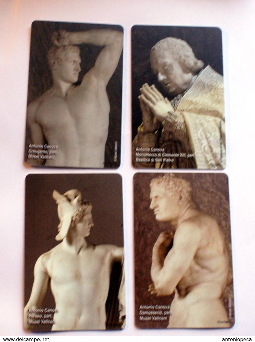 VATICAN 2022, FOLDER "ANTONIO CANOVA", 4 VATICAN TELEPHONE CARDS - Vaticano