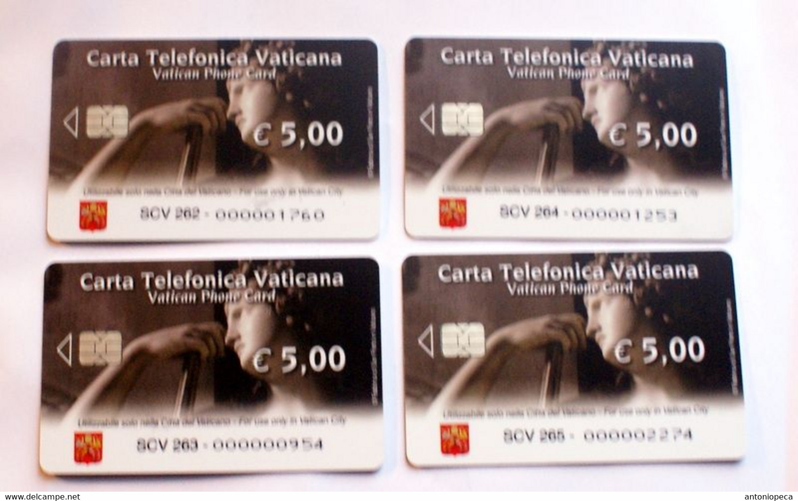 VATICAN 2022, FOLDER "ANTONIO CANOVA", 4 VATICAN TELEPHONE CARDS - Vatikan