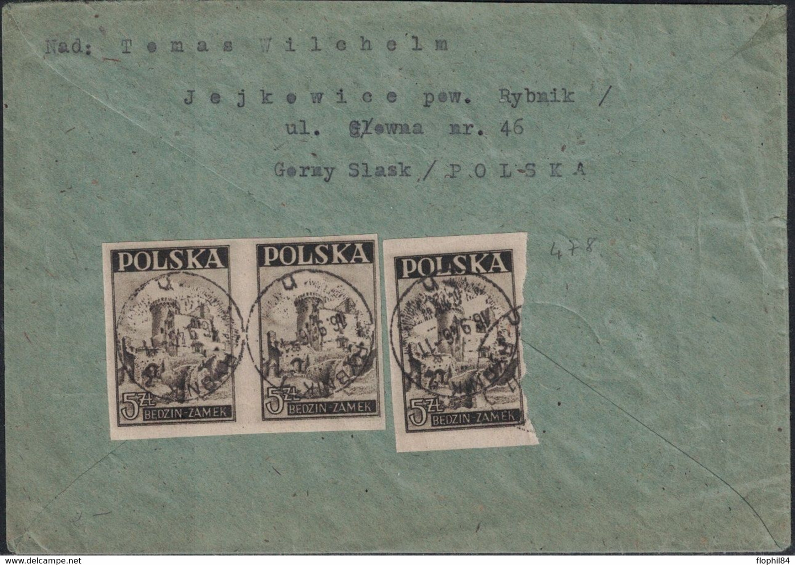 POLOGNE - LETTRE DE RYBNIK LE 16-9-1946 POUR LA CROIX ROUGE AGENCE DES PRISONNIERS DE GENEVE - SUISSE - AFFRANCHISSEMENT - Cartas & Documentos