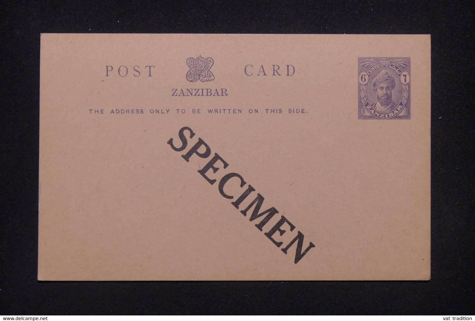 ZANZIBAR - Entier Postal Avec Surcharge Specimen - L 134773 - Zanzibar (...-1963)