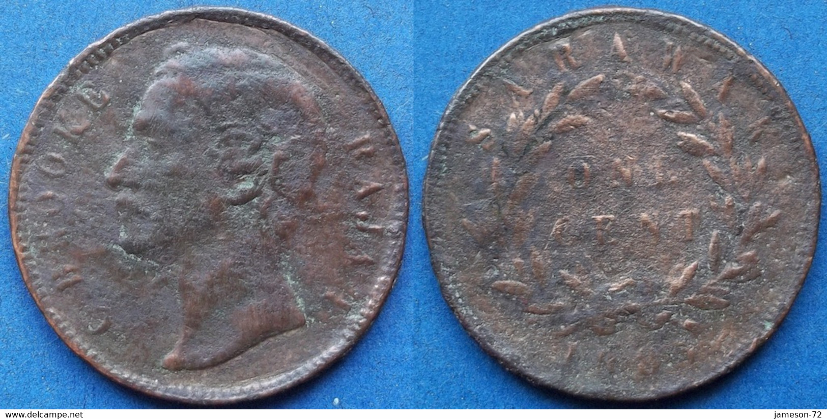 SARAWAK - 1 Cent 1884 KM# 6 Rajah Charles J. Brooke (1868-1917) - Edelweiss Coins - Autres – Asie