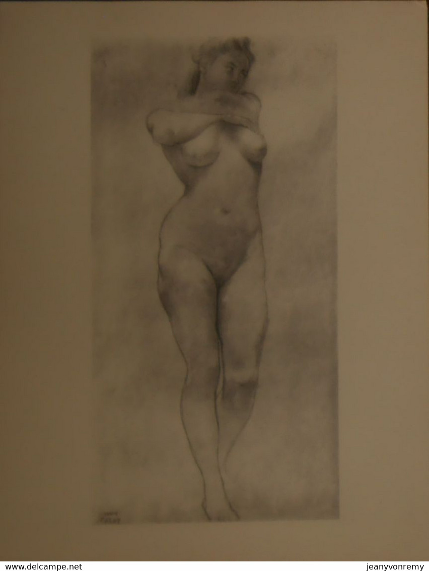 Dessin De Nu. Belle Reproduction De 1946. Femme Debout De Face. Corot. - Dessins