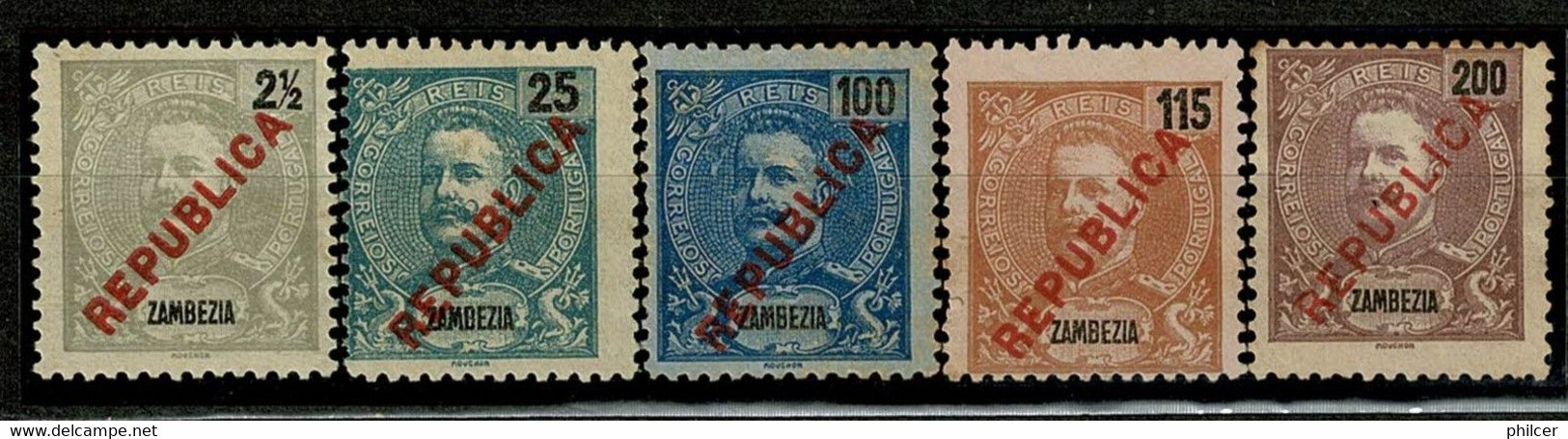 Zambézia, 1917, # 90, 95/7, 99, MNG - Sambesi (Zambezi)