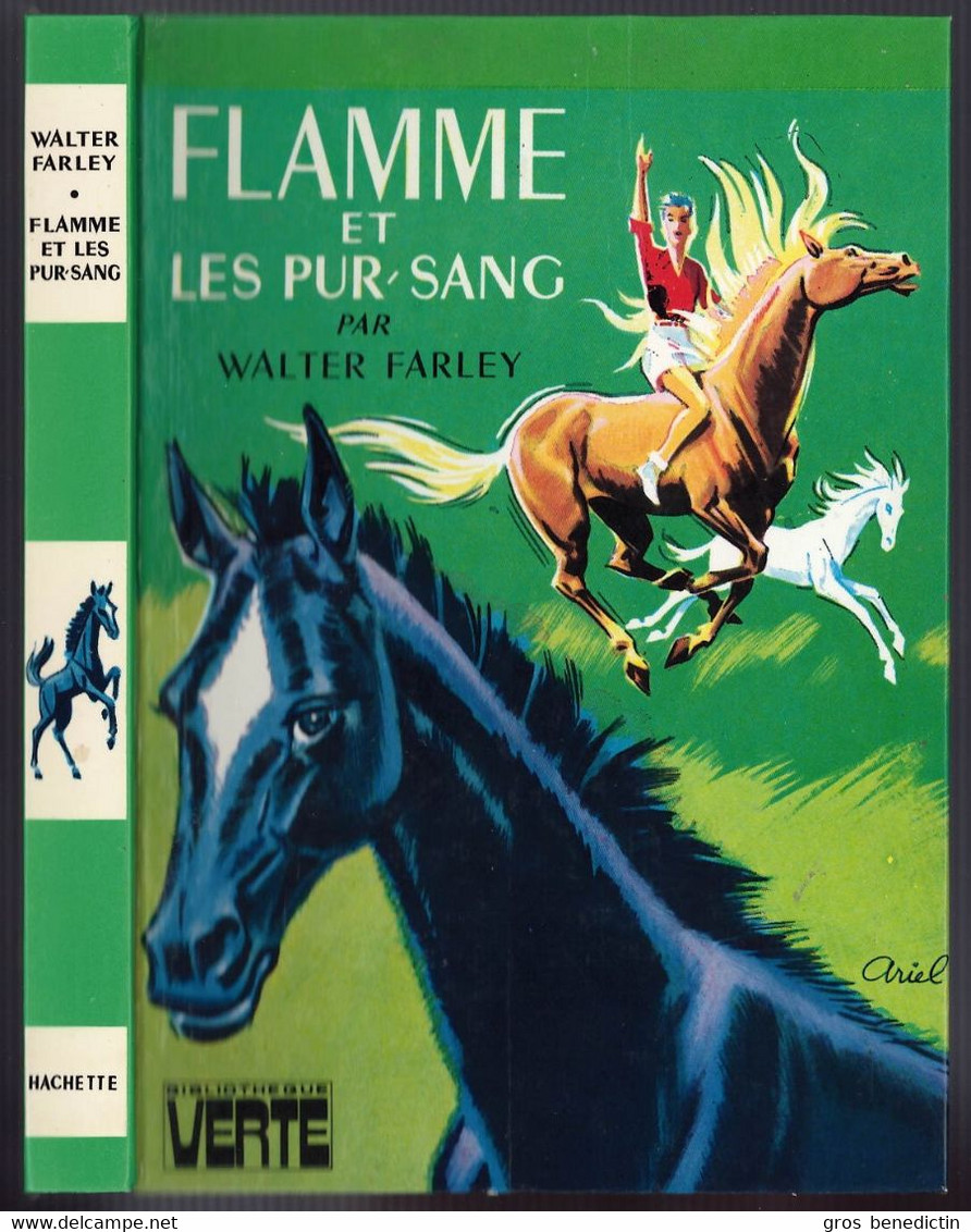 Hachette - Bibliothèque Verte - Walter Farley - "Flamme Et Les Pur-sang" - 1979 - #Ben&Farley - Bibliotheque Verte