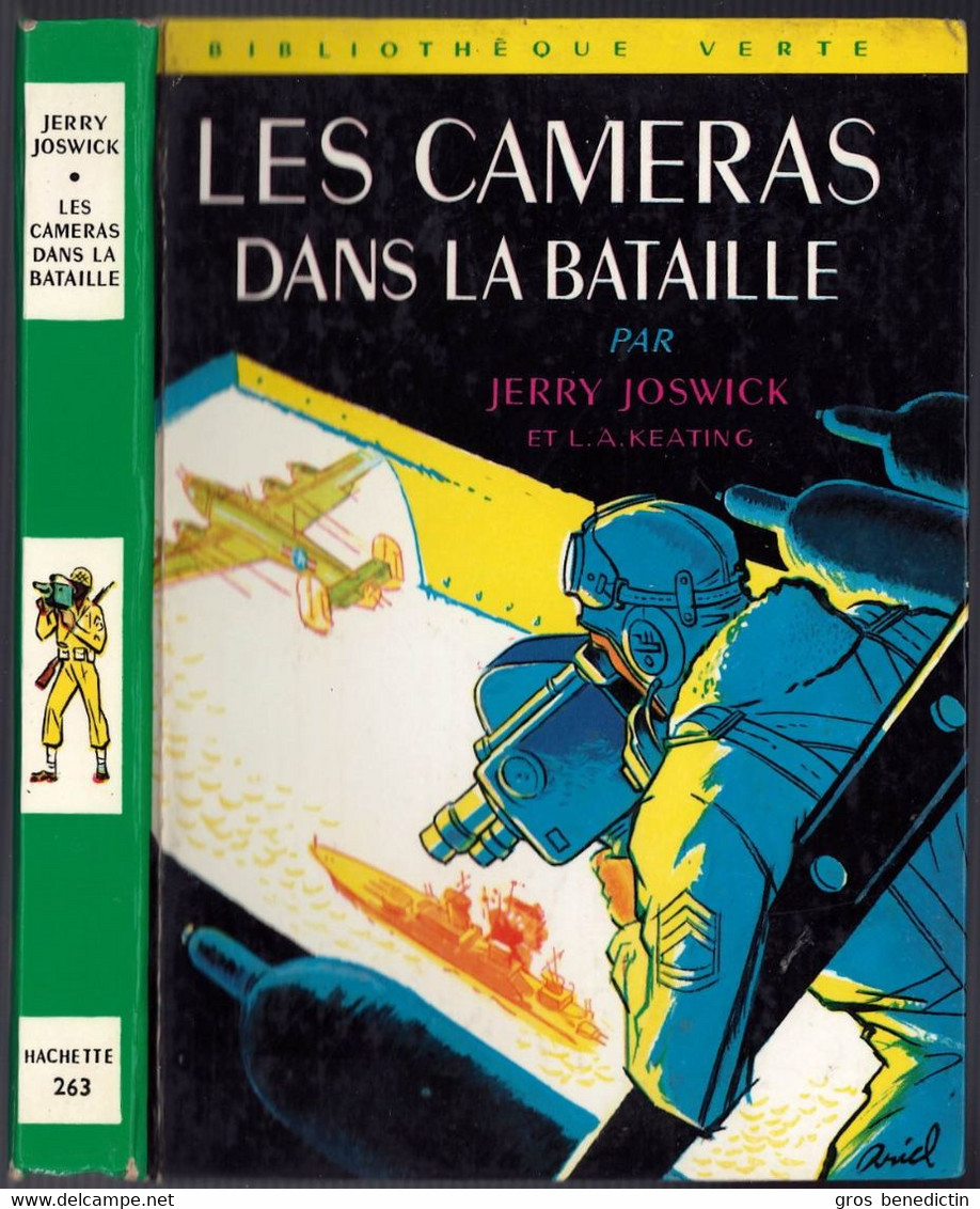 Hachette - Bibliothèque Verte N°263 - Jerry Joswick - "Les Caméras Dans La Bataille" - 1964 - #Ben&VteNewSolo - Bibliotheque Verte