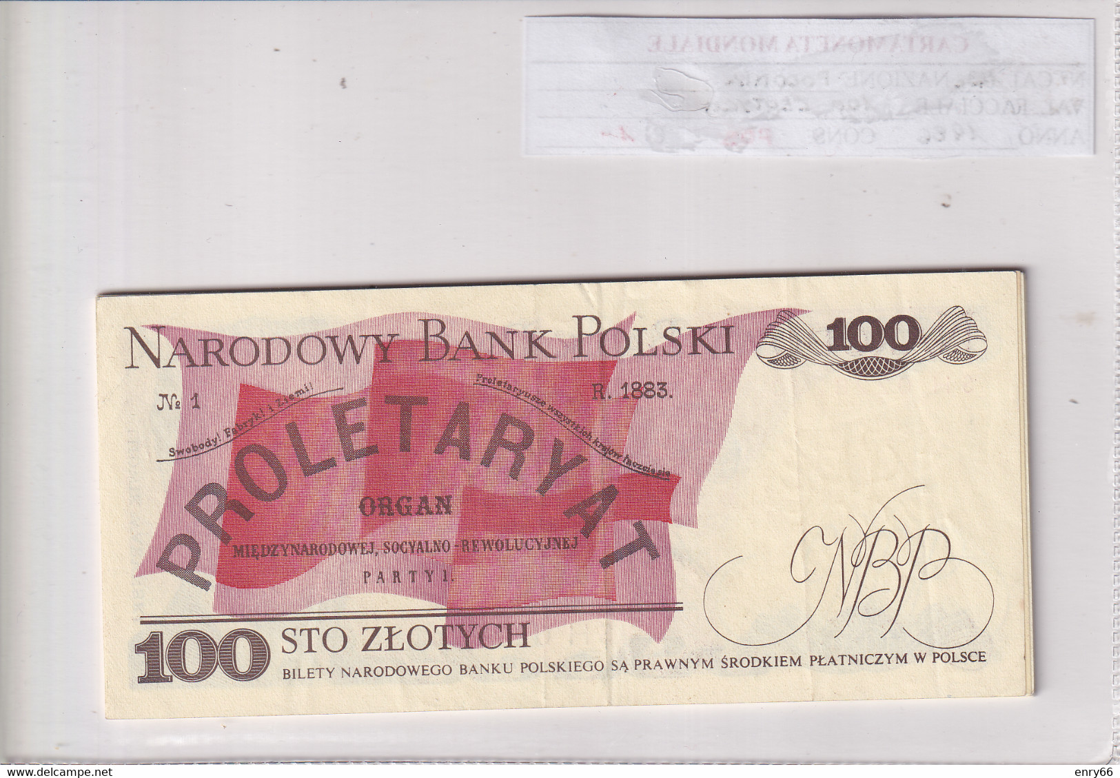 POLONIA 100 ZLOTYCH 1986 P143C - Pologne