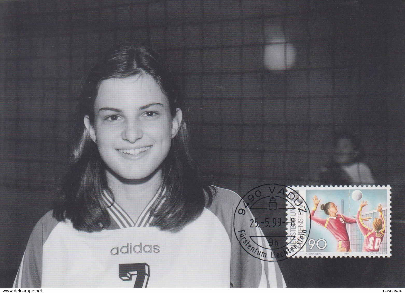 Carte  Maximum  1er  Jour   LIECHTENSTEIN   Volley  Ball   JEUX  DES  PETITS  ETATS   1999 - Volleybal