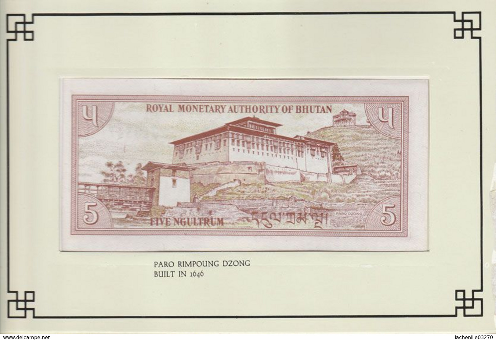 Bhoutan - 5 billets de banque neufs en circulation en 1991 sous forme de livret
