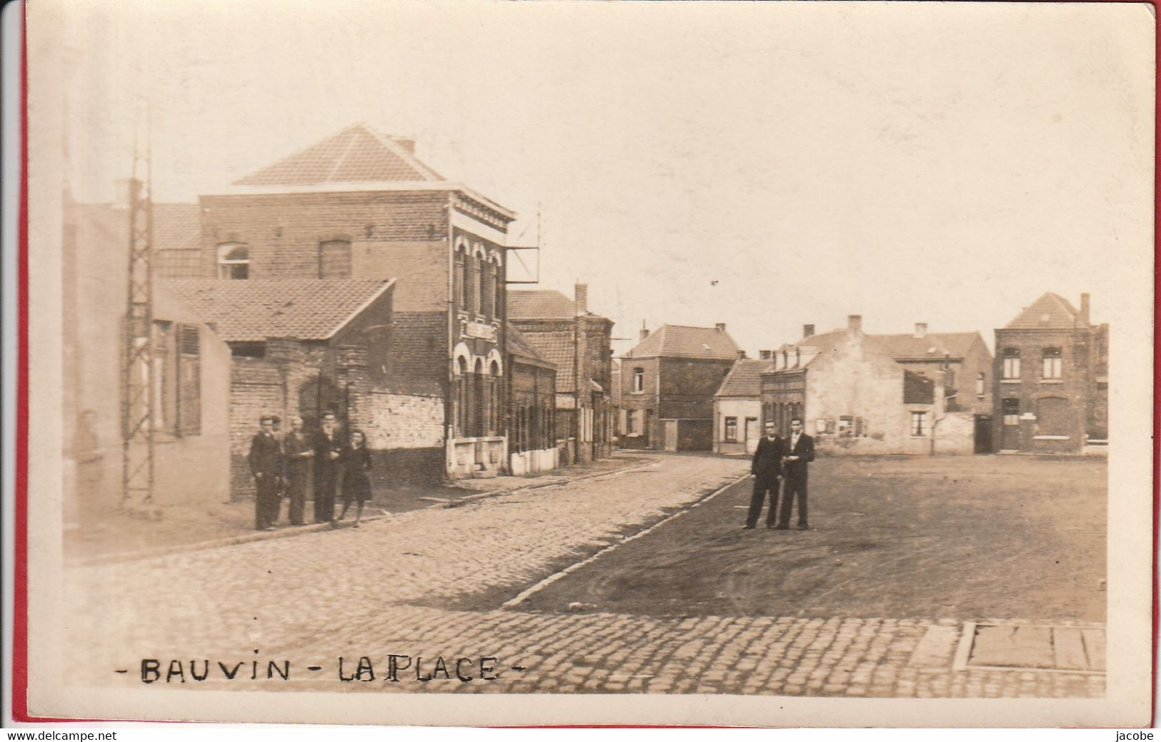 Bauvin -  ( Nord )  La  Place  . Carte-Photo - Seclin