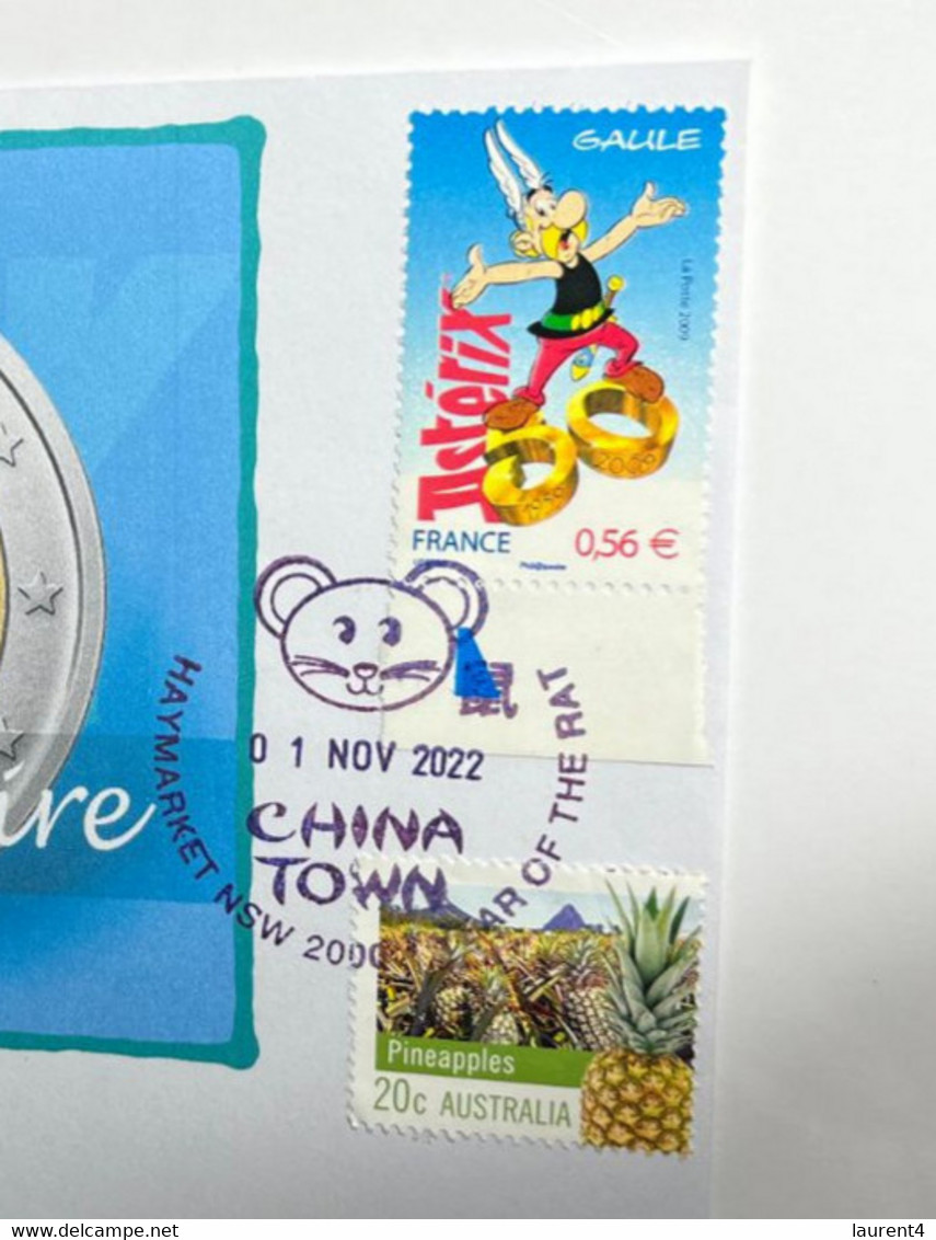 (3 M 2) Asterix (60eme Anniversaire) (with OZ Stamp + France Asterix Matching Anniversary Stamp) - Andere & Zonder Classificatie