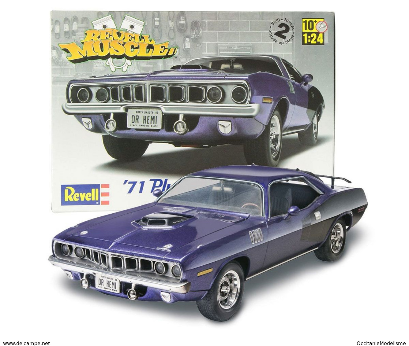 Revell - PLYMOUTH HEMI CUDA 426 1971 Maquette Kit Plastique Réf. 12943 85-2943 Neuf NBO 1/24 - Voitures