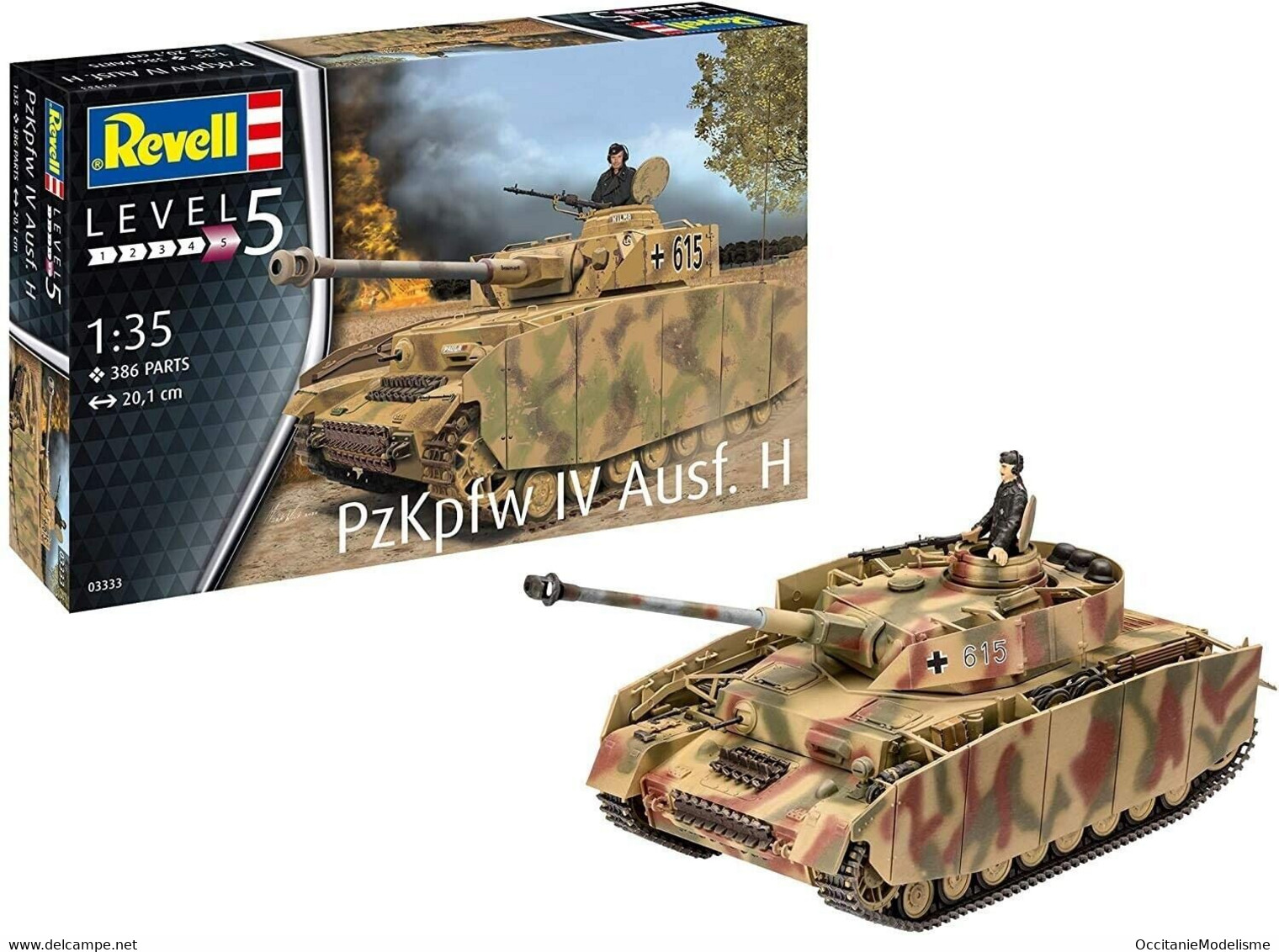 Revell - CHAR PANZER IV AUSF. H Maquette Militaire Kit Plastique Réf. 03333 Neuf NBO 1/35 - Veicoli Militari