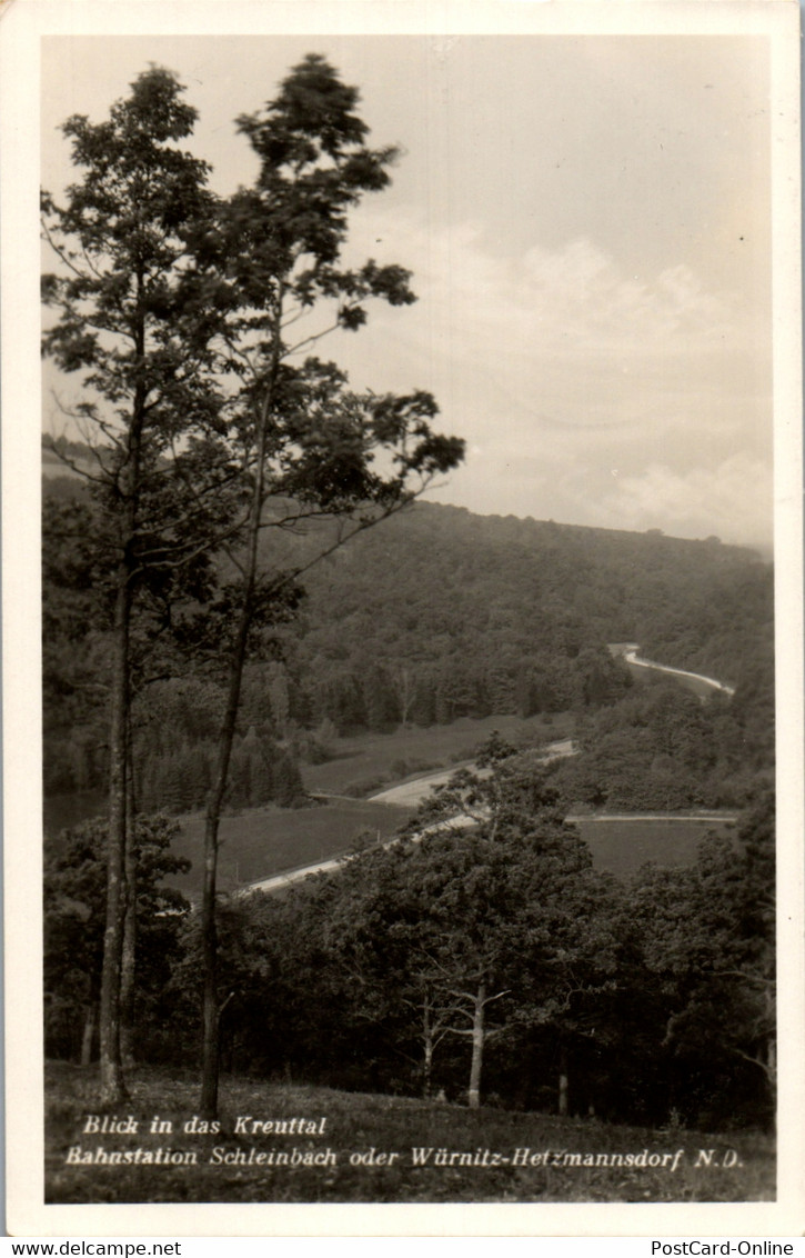 40290 - Niederösterreich - Blick I. D. Kreuttal , Bahnstation Schleinbach Oder Würnitz Hetzmannsdorf - Gelaufen 1941 - Mistelbach