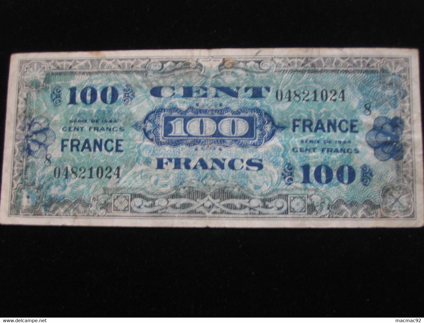 100 Francs - FRANCE - Série 8 - Billet Du Débarquement - Série De 1944 **** EN ACHAT IMMEDIAT ****. - 1945 Verso Francés