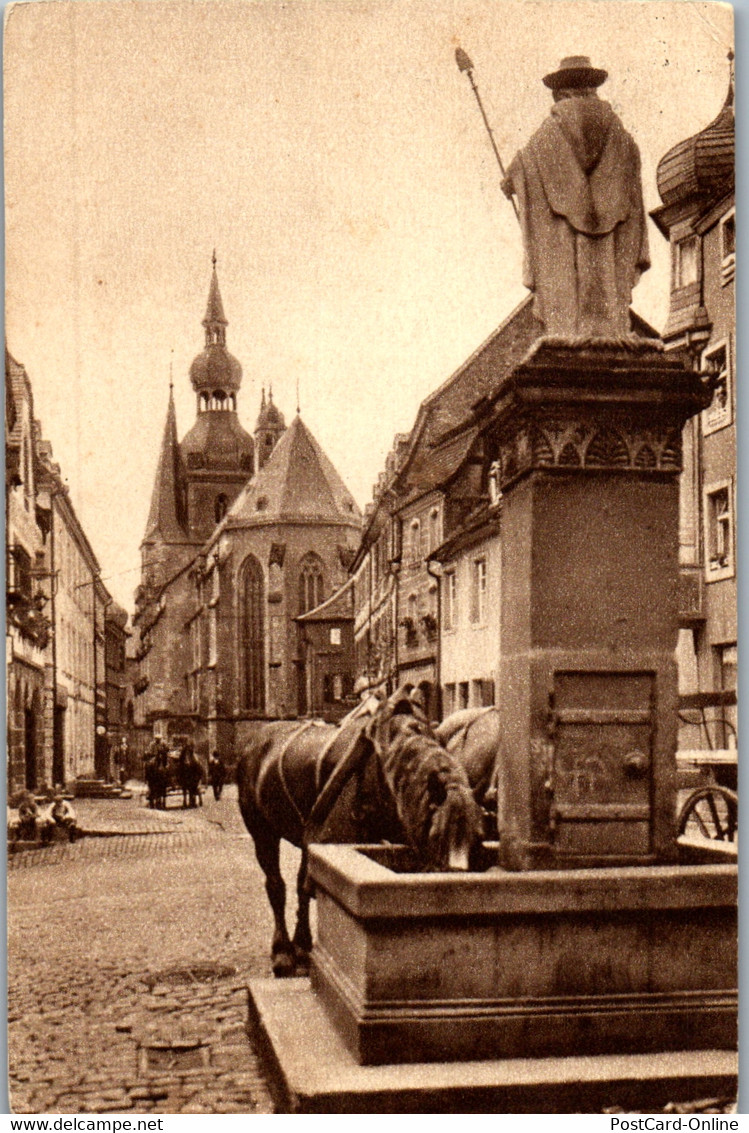 40612 - Deutschland - Alt St. Wendel , Blick Auf Den Dom Am Wendelinnusbrunnen - Gelaufen 1935 - Kreis Sankt Wendel