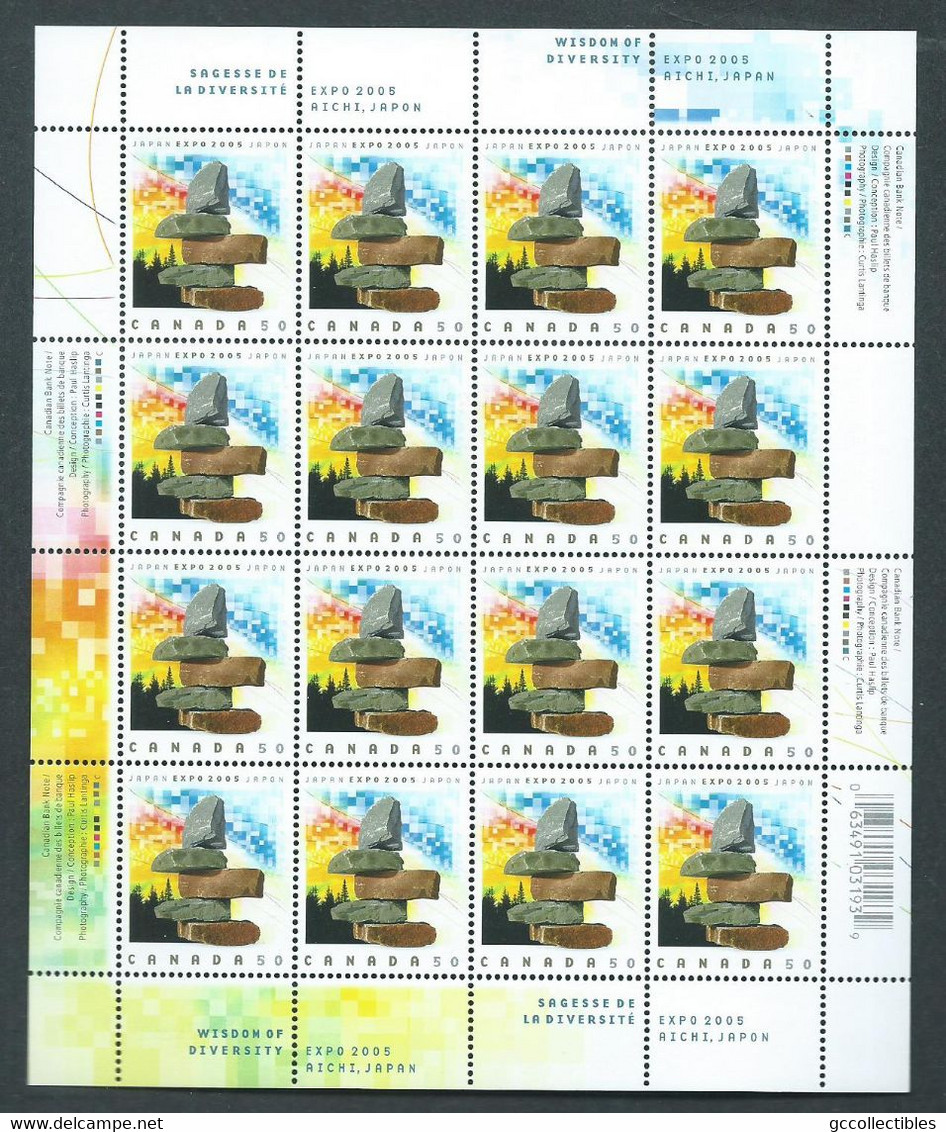 Canada # 2090 - Full Pane Of 16 MNH....EXPO 2005 - Fogli Completi