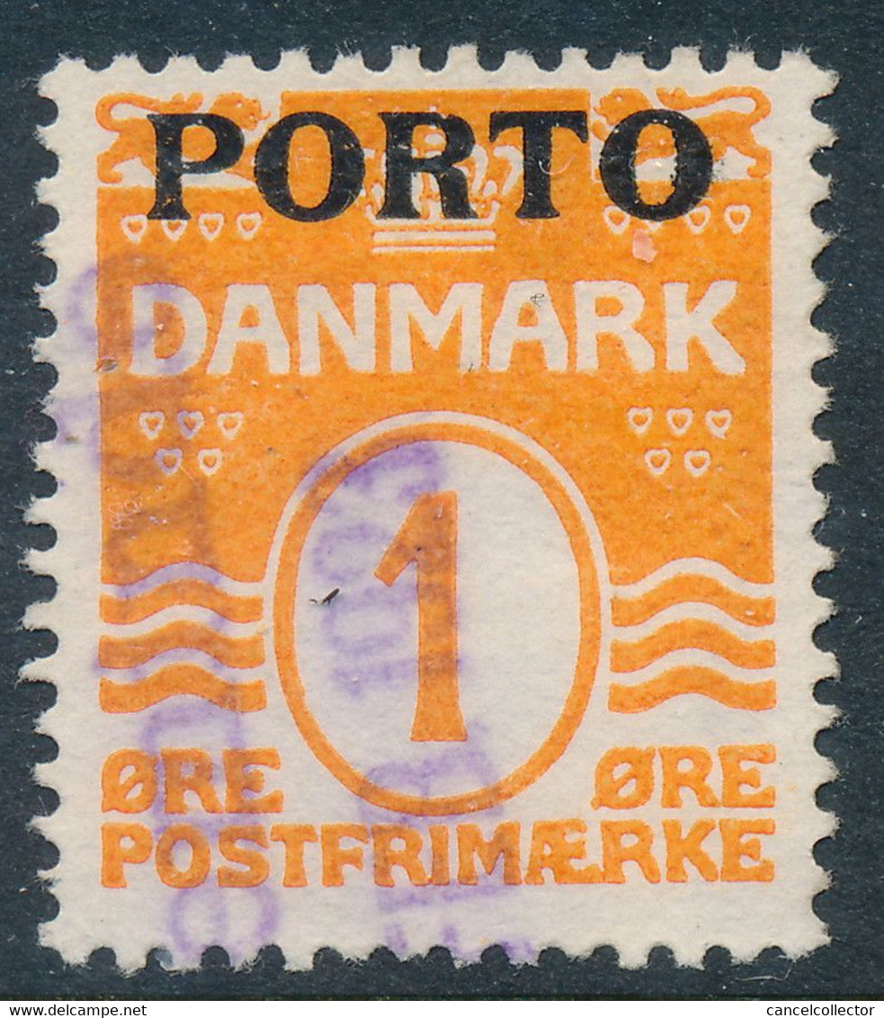 Denmark Danemark Danmark 1921: 1ø Orange Porto, Fine Used, AFA P1 (DCDK00332) - Postage Due